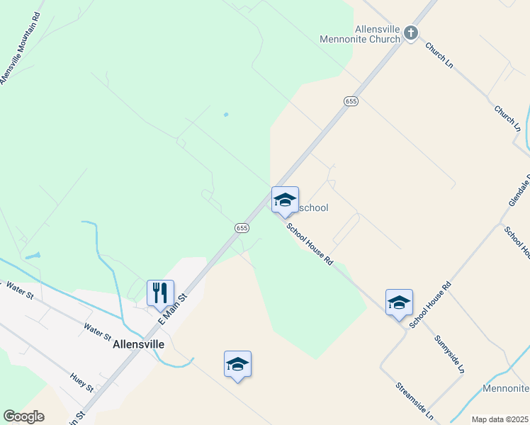 map of restaurants, bars, coffee shops, grocery stores, and more near 14 School House Road in Belleville