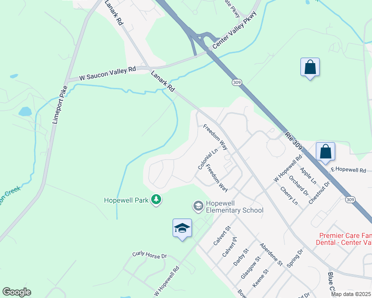 map of restaurants, bars, coffee shops, grocery stores, and more near 4403 Allegiant Street in Lehigh County