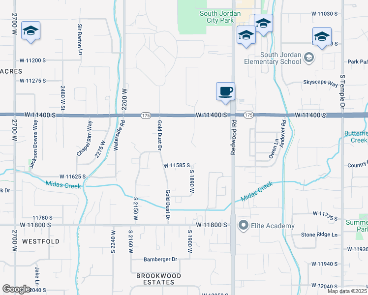 map of restaurants, bars, coffee shops, grocery stores, and more near 11492 Polo Club Court in South Jordan