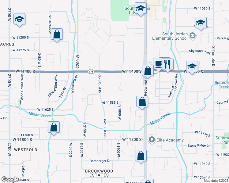map of restaurants, bars, coffee shops, grocery stores, and more near 11492 Polo Club Ct in South Jordan