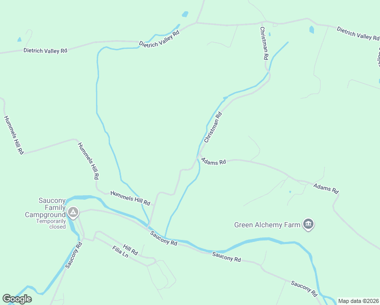 map of restaurants, bars, coffee shops, grocery stores, and more near 596 Christman Road in Kutztown