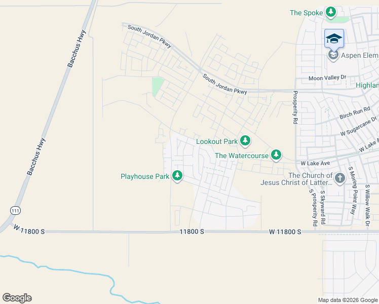 map of restaurants, bars, coffee shops, grocery stores, and more near 11509 Yvette Lane in South Jordan