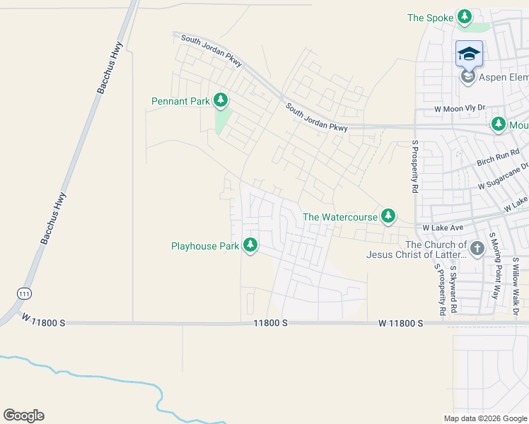 map of restaurants, bars, coffee shops, grocery stores, and more near 11511 Pebble Pond Road in South Jordan