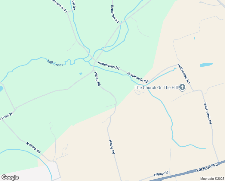 map of restaurants, bars, coffee shops, grocery stores, and more near 342 Hilltop Road in Kutztown