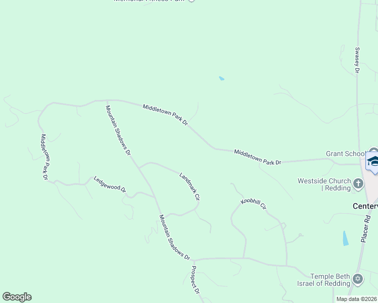 map of restaurants, bars, coffee shops, grocery stores, and more near 8803 Landmark Circle in Redding