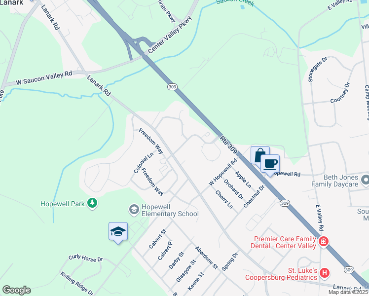 map of restaurants, bars, coffee shops, grocery stores, and more near 4520 Eagle Court in Lehigh County