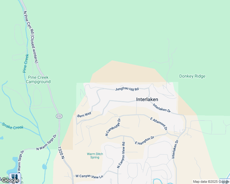 map of restaurants, bars, coffee shops, grocery stores, and more near 311 Jungfrau Hill Road in Midway