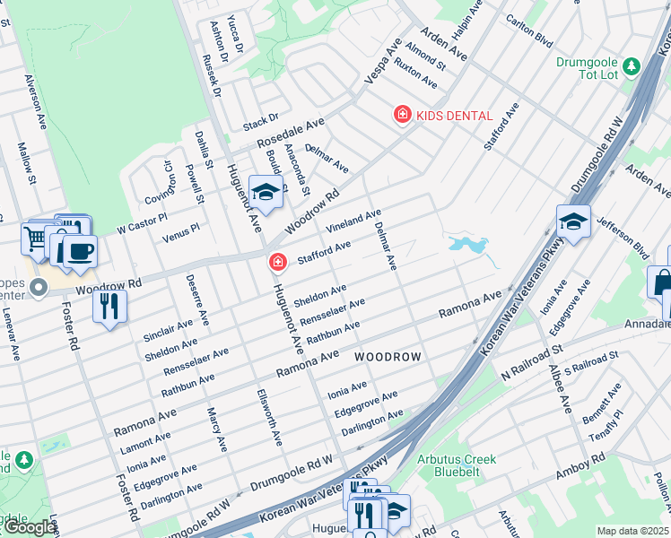 map of restaurants, bars, coffee shops, grocery stores, and more near 585 Sheldon Avenue in Staten Island