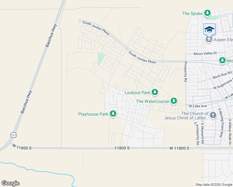 map of restaurants, bars, coffee shops, grocery stores, and more near 11509 Yvette Lane in South Jordan