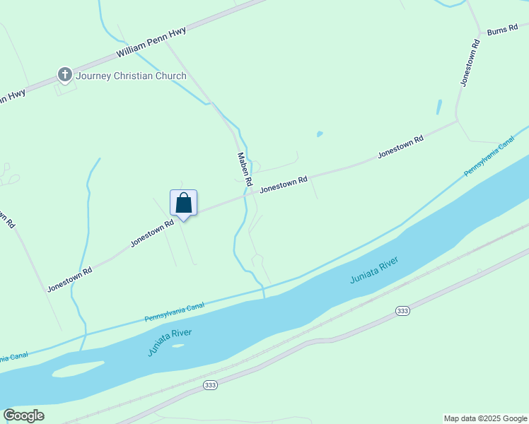 map of restaurants, bars, coffee shops, grocery stores, and more near 139 Saner Lane in Thompsontown