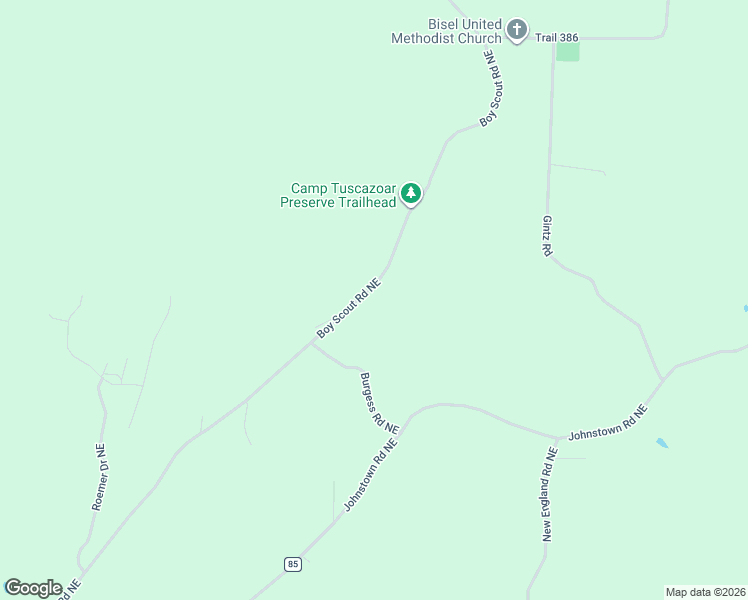 map of restaurants, bars, coffee shops, grocery stores, and more near 4763 Boy Scout Road Northeast in Dover