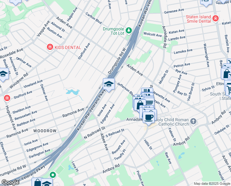 map of restaurants, bars, coffee shops, grocery stores, and more near 217 Edgegrove Avenue in Staten Island