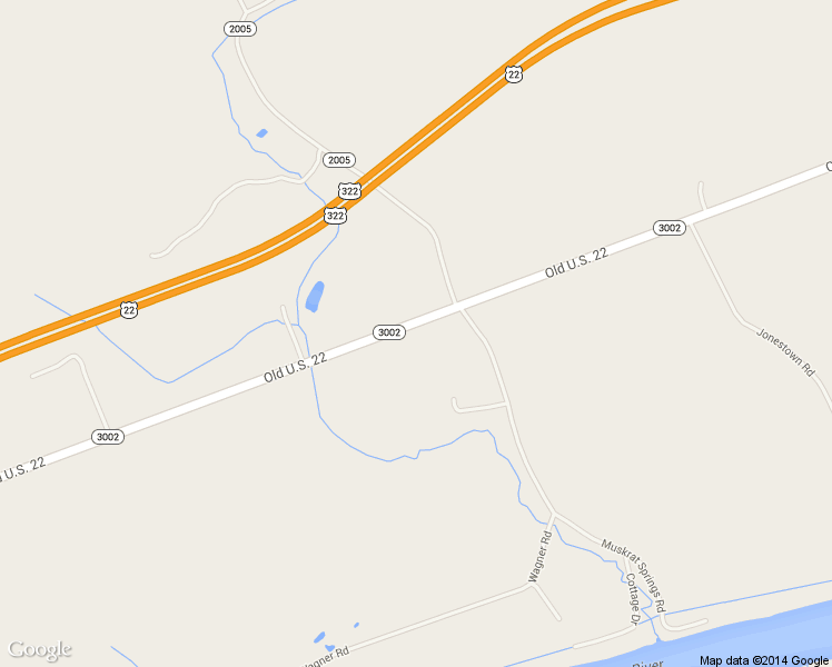 map of restaurants, bars, coffee shops, grocery stores, and more near 9080 William Penn Highway in Mifflintown