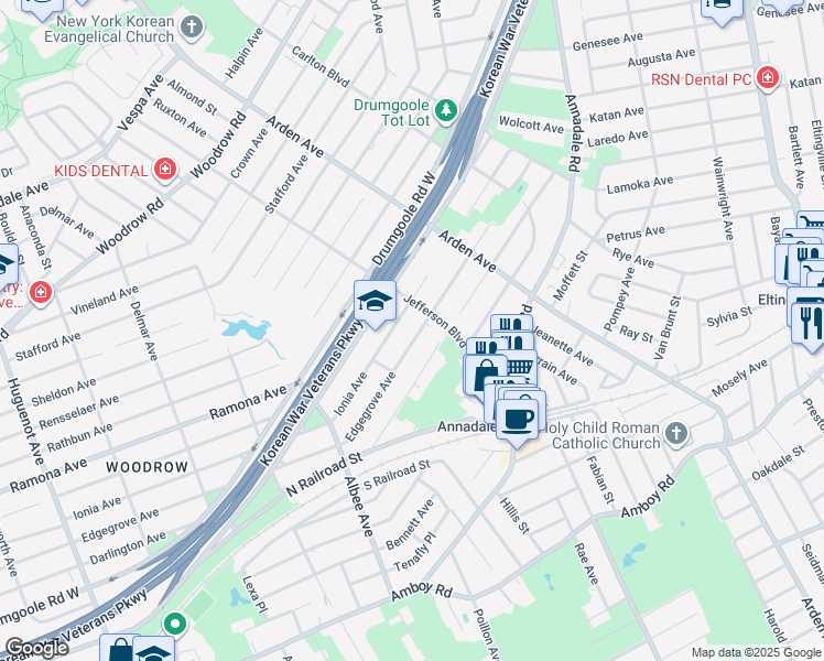 map of restaurants, bars, coffee shops, grocery stores, and more near 217 Edgegrove Avenue in Staten Island