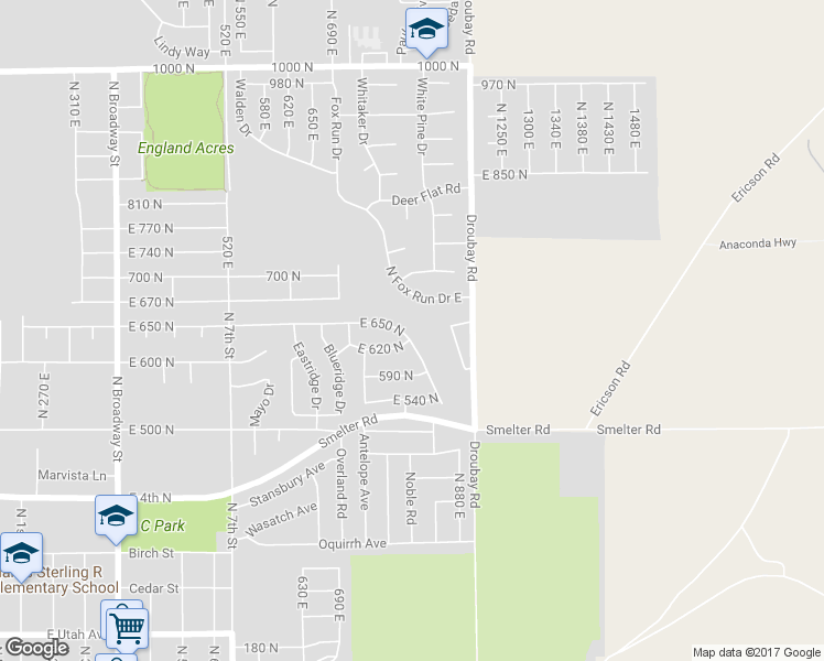map of restaurants, bars, coffee shops, grocery stores, and more near 813 Valley View Drive in Tooele