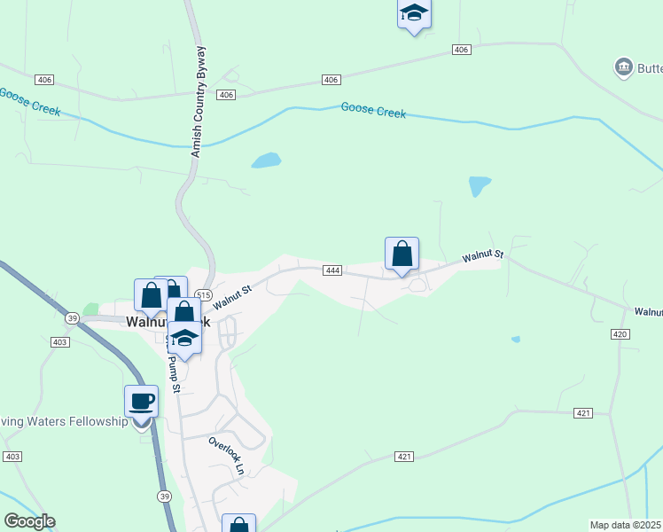 map of restaurants, bars, coffee shops, grocery stores, and more near 2581 Township Road 444 in Sugarcreek