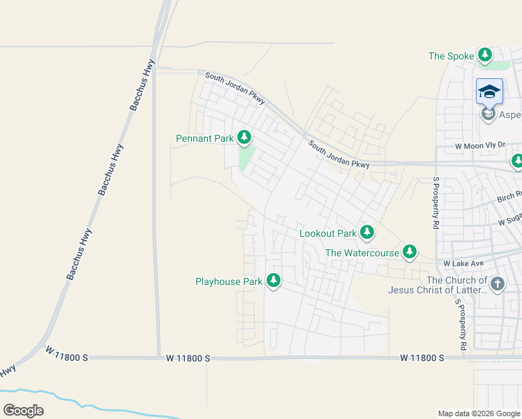 map of restaurants, bars, coffee shops, grocery stores, and more near 11412 South Bingham Rim Road in South Jordan