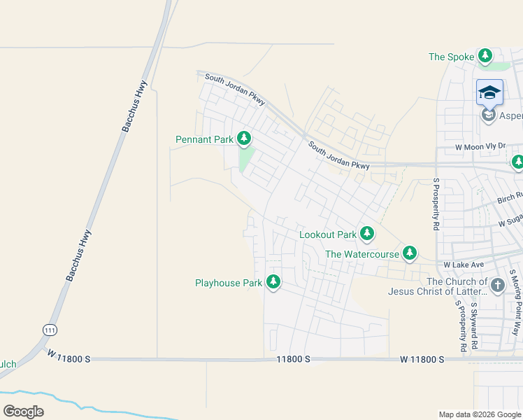 map of restaurants, bars, coffee shops, grocery stores, and more near 11472 South Bingham Rim Road in South Jordan