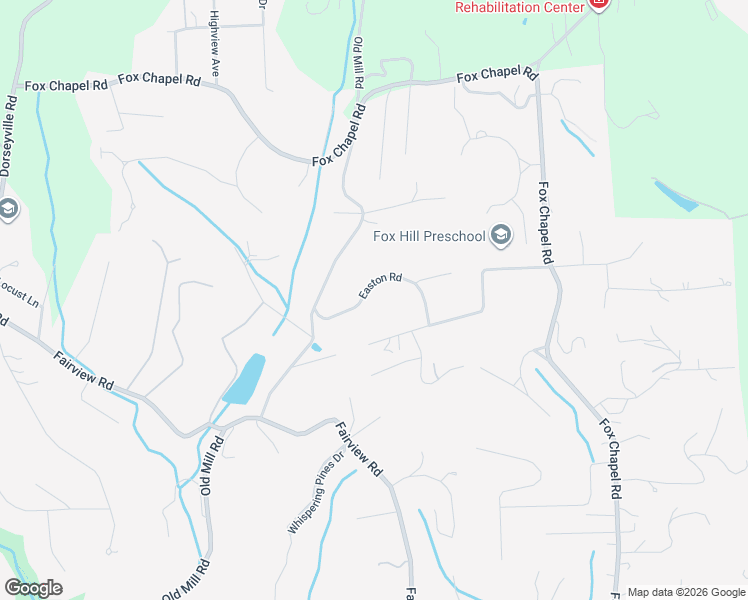 map of restaurants, bars, coffee shops, grocery stores, and more near 45 West Chapel Ridge Road in Pittsburgh