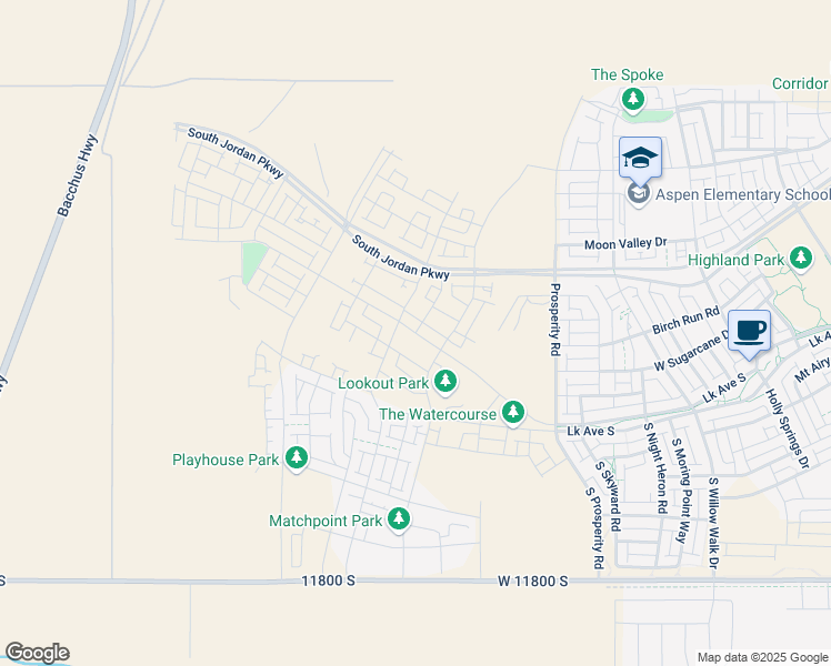 map of restaurants, bars, coffee shops, grocery stores, and more near 6743 West Docksider Drive in South Jordan