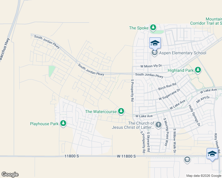 map of restaurants, bars, coffee shops, grocery stores, and more near Unnamed Road in South Jordan
