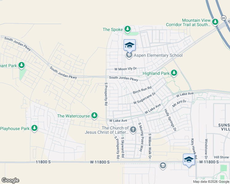 map of restaurants, bars, coffee shops, grocery stores, and more near 6437 Early Bird Drive in South Jordan