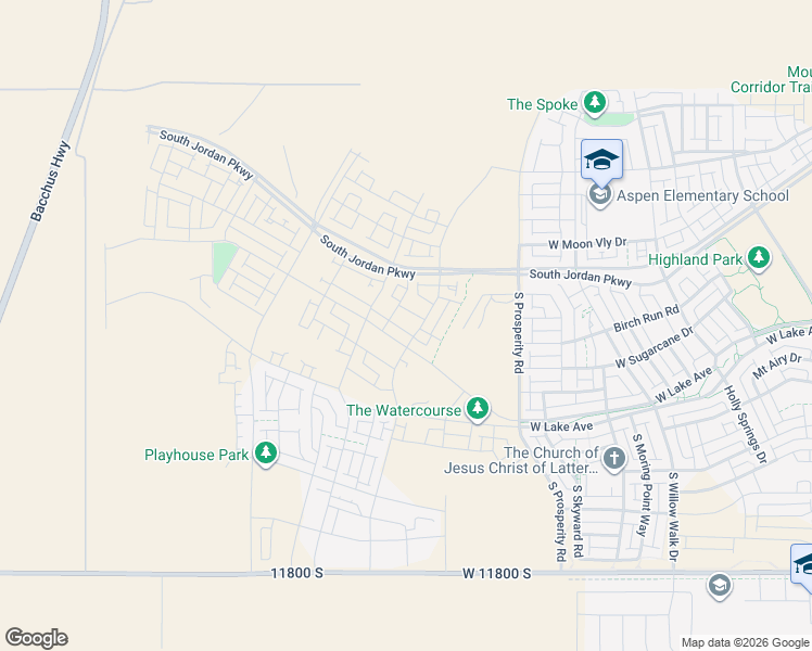 map of restaurants, bars, coffee shops, grocery stores, and more near Unnamed Road in South Jordan