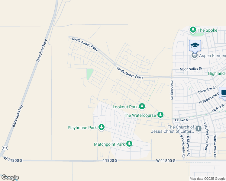 map of restaurants, bars, coffee shops, grocery stores, and more near 11378 South Aqua Street in South Jordan