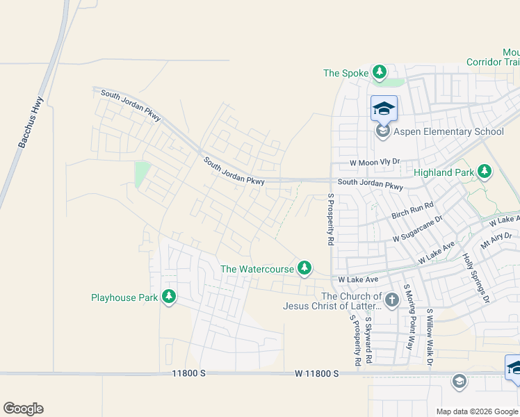 map of restaurants, bars, coffee shops, grocery stores, and more near Unnamed Road in South Jordan
