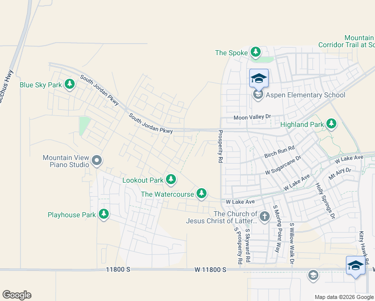 map of restaurants, bars, coffee shops, grocery stores, and more near Unnamed Road in South Jordan