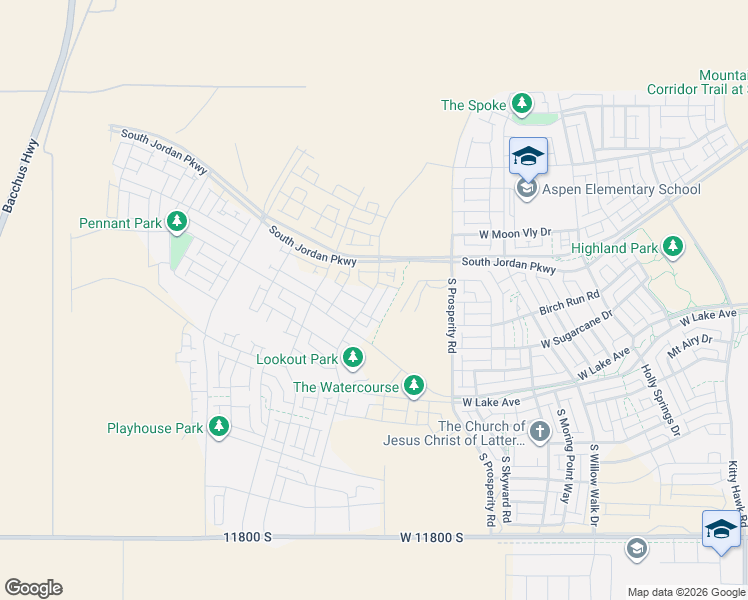 map of restaurants, bars, coffee shops, grocery stores, and more near Unnamed Road in South Jordan