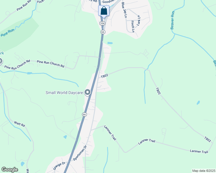map of restaurants, bars, coffee shops, grocery stores, and more near 545 Sportsman Drive in Apollo