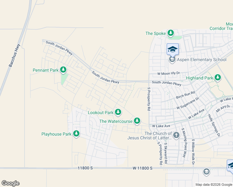 map of restaurants, bars, coffee shops, grocery stores, and more near Unnamed Road in South Jordan
