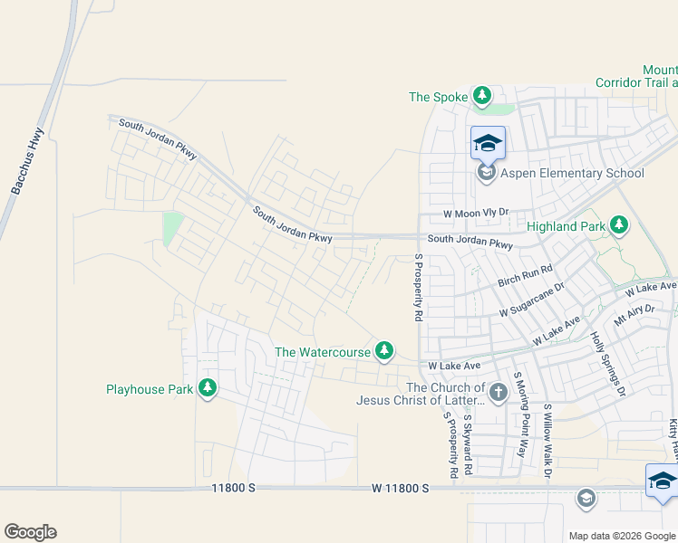 map of restaurants, bars, coffee shops, grocery stores, and more near Unnamed Road in South Jordan