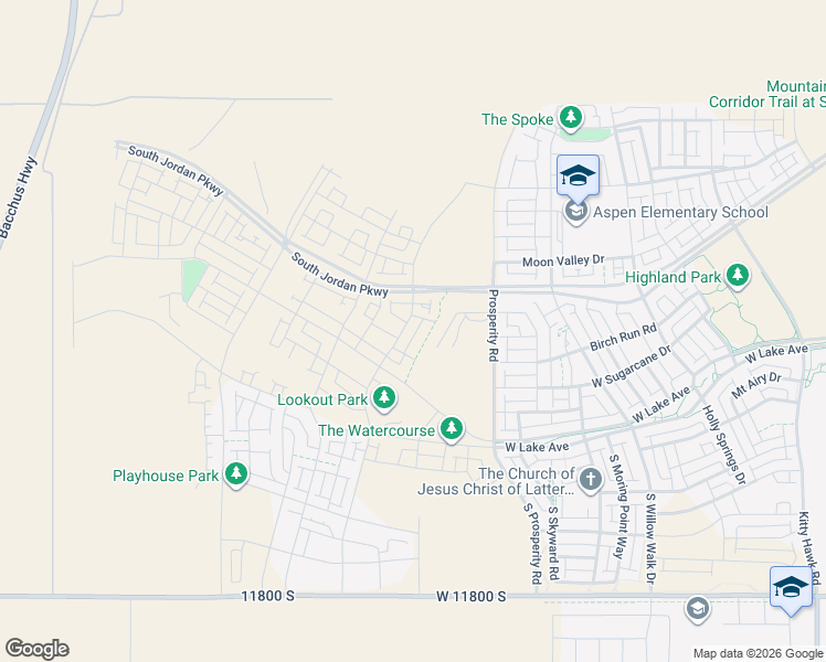 map of restaurants, bars, coffee shops, grocery stores, and more near Unnamed Road in South Jordan