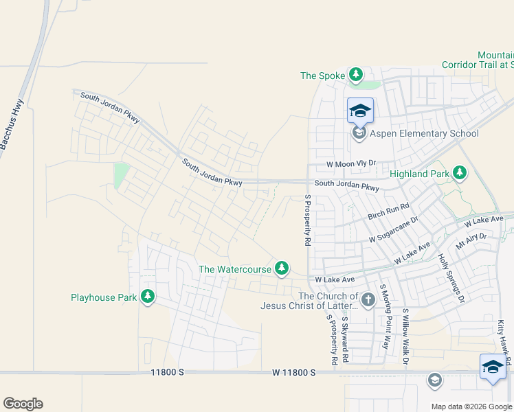 map of restaurants, bars, coffee shops, grocery stores, and more near Unnamed Road in South Jordan