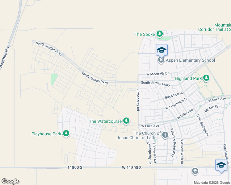 map of restaurants, bars, coffee shops, grocery stores, and more near Unnamed Road in South Jordan