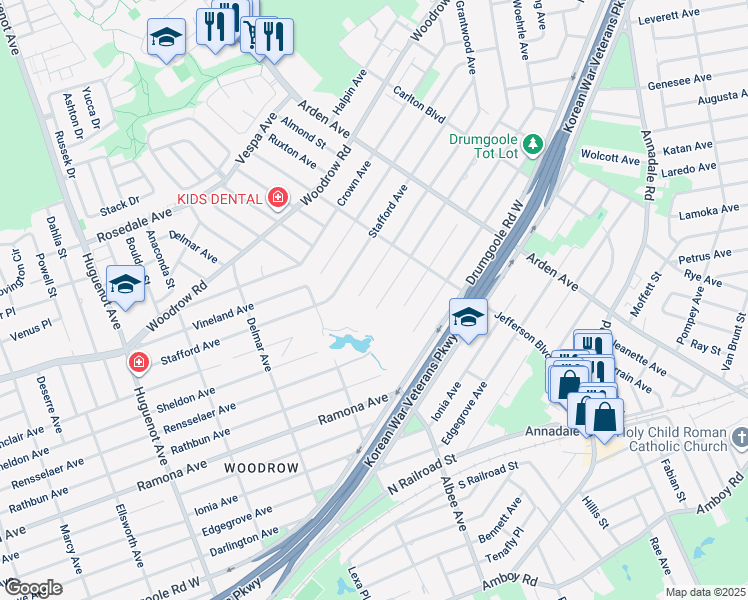 map of restaurants, bars, coffee shops, grocery stores, and more near 238 Sinclair Avenue in Staten Island