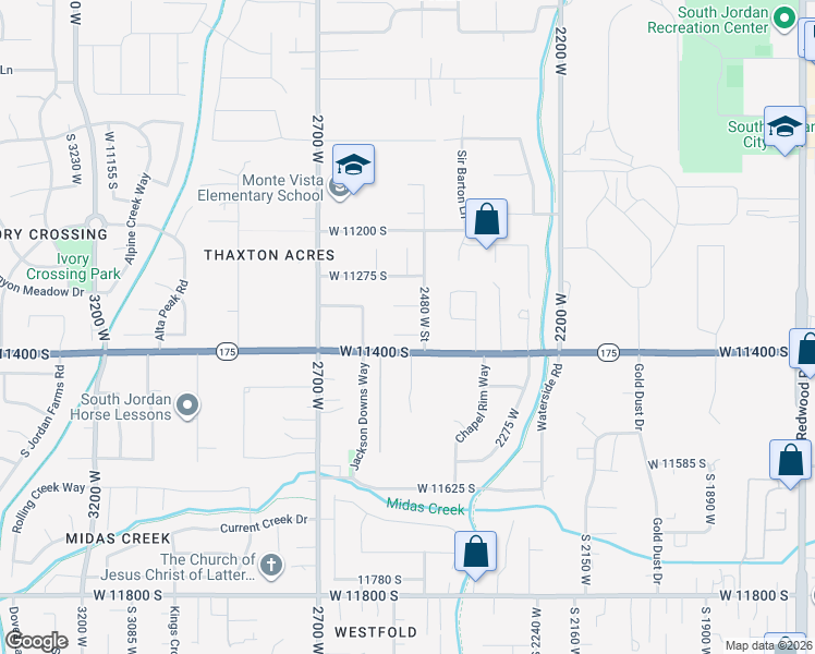 map of restaurants, bars, coffee shops, grocery stores, and more near 2514 W 11370 S in South Jordan