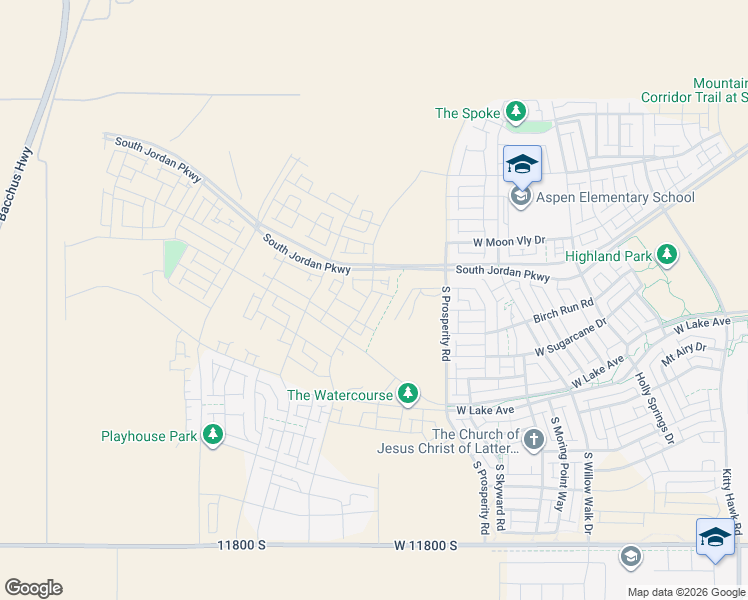 map of restaurants, bars, coffee shops, grocery stores, and more near Unnamed Road in South Jordan