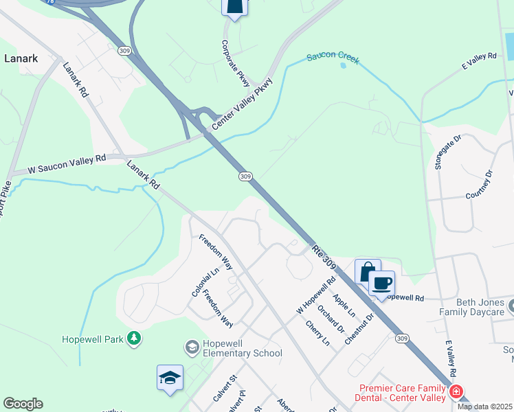 map of restaurants, bars, coffee shops, grocery stores, and more near 4027 Clubhouse Court in Lehigh County