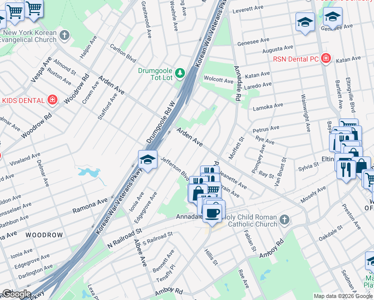map of restaurants, bars, coffee shops, grocery stores, and more near 144 Edgegrove Avenue in Staten Island