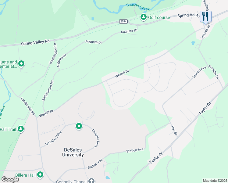 map of restaurants, bars, coffee shops, grocery stores, and more near 6155 Blue Belle Drive in Lehigh County
