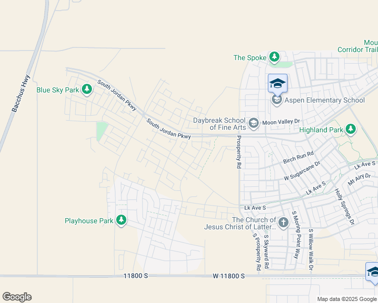 map of restaurants, bars, coffee shops, grocery stores, and more near 11341 South Offshore Way in South Jordan