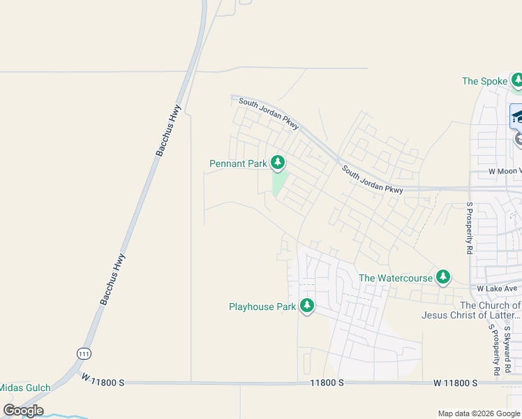 map of restaurants, bars, coffee shops, grocery stores, and more near 7044 West Lake Avenue in South Jordan