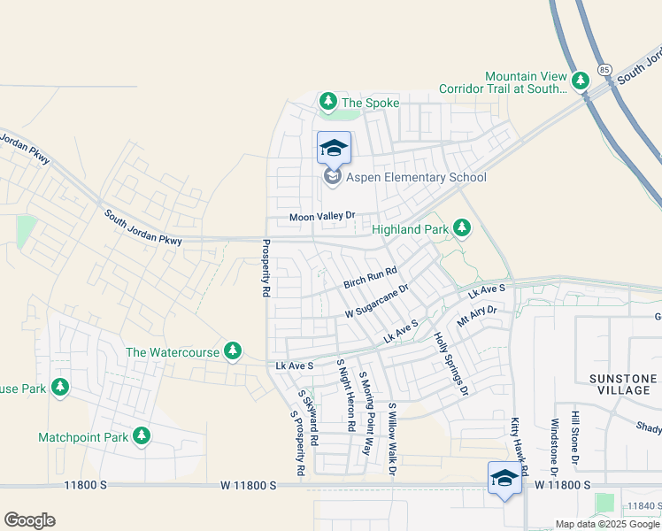 map of restaurants, bars, coffee shops, grocery stores, and more near 11357 South Willow Walk Drive in South Jordan