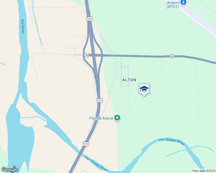 map of restaurants, bars, coffee shops, grocery stores, and more near 2900 Old State Highway in Fortuna