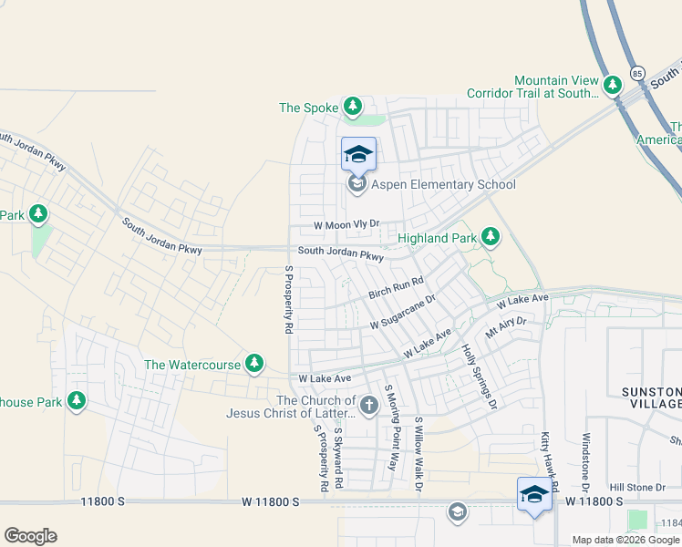 map of restaurants, bars, coffee shops, grocery stores, and more near 11344 South Willow Walk Drive in South Jordan
