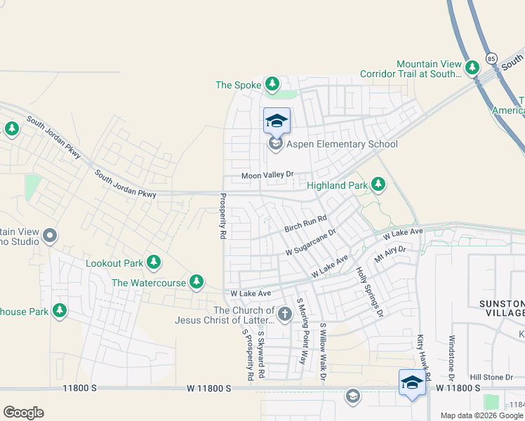 map of restaurants, bars, coffee shops, grocery stores, and more near 11344 South Willow Walk Drive in South Jordan