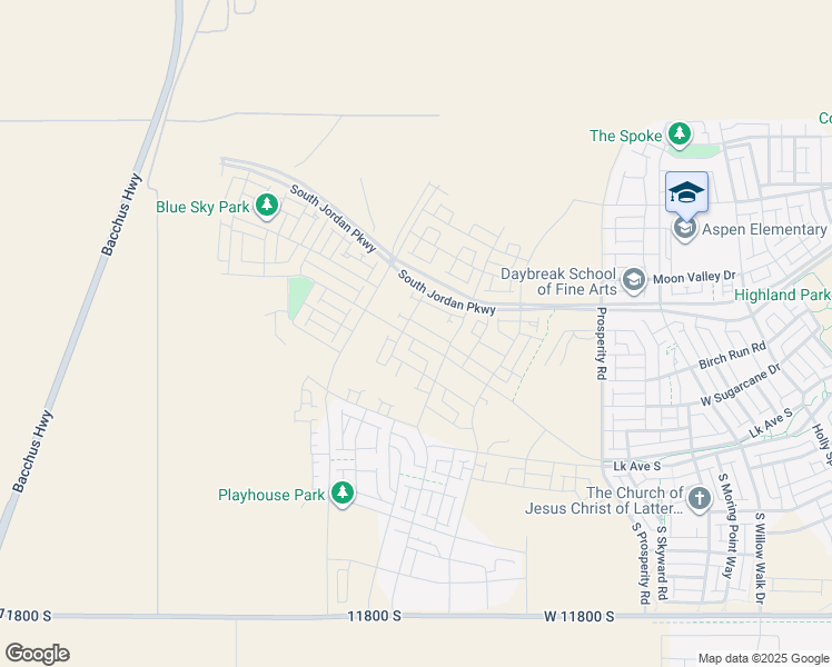 map of restaurants, bars, coffee shops, grocery stores, and more near 6798 West Docksider Drive in South Jordan